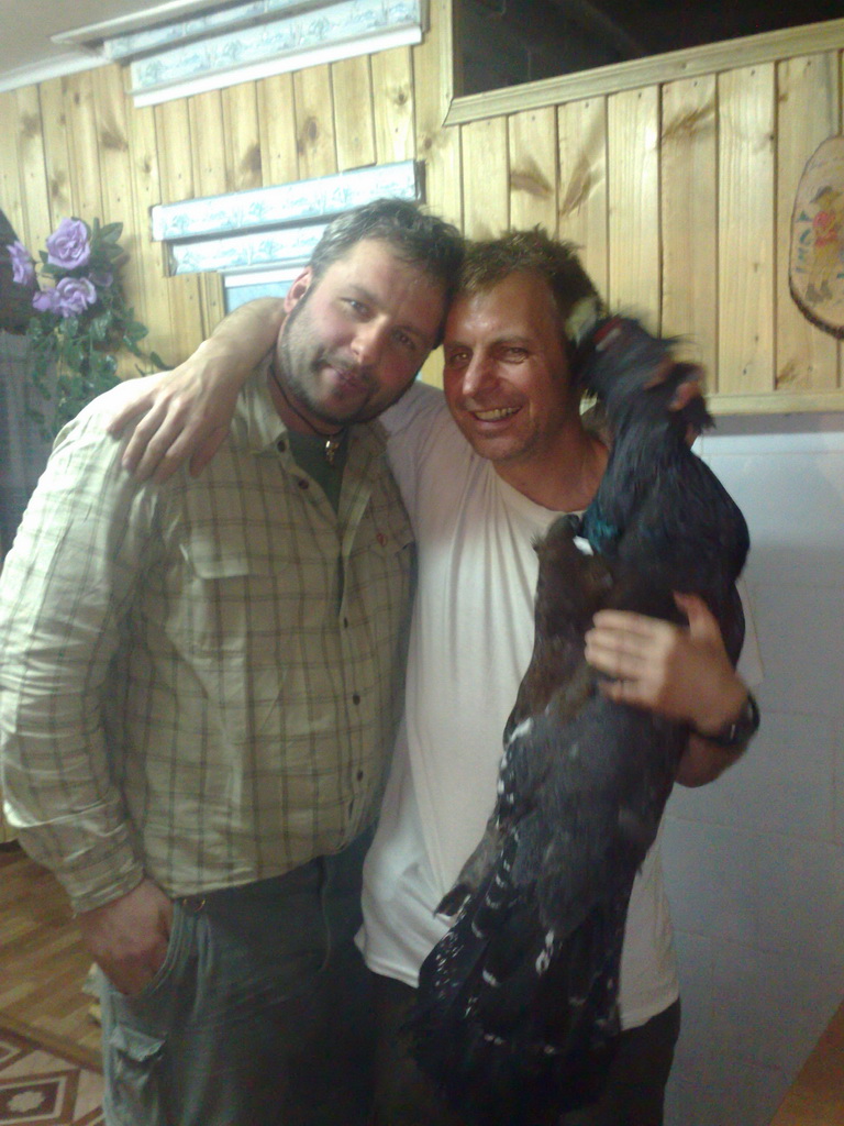 Zoom-In Glücklicher Jäger in Russland