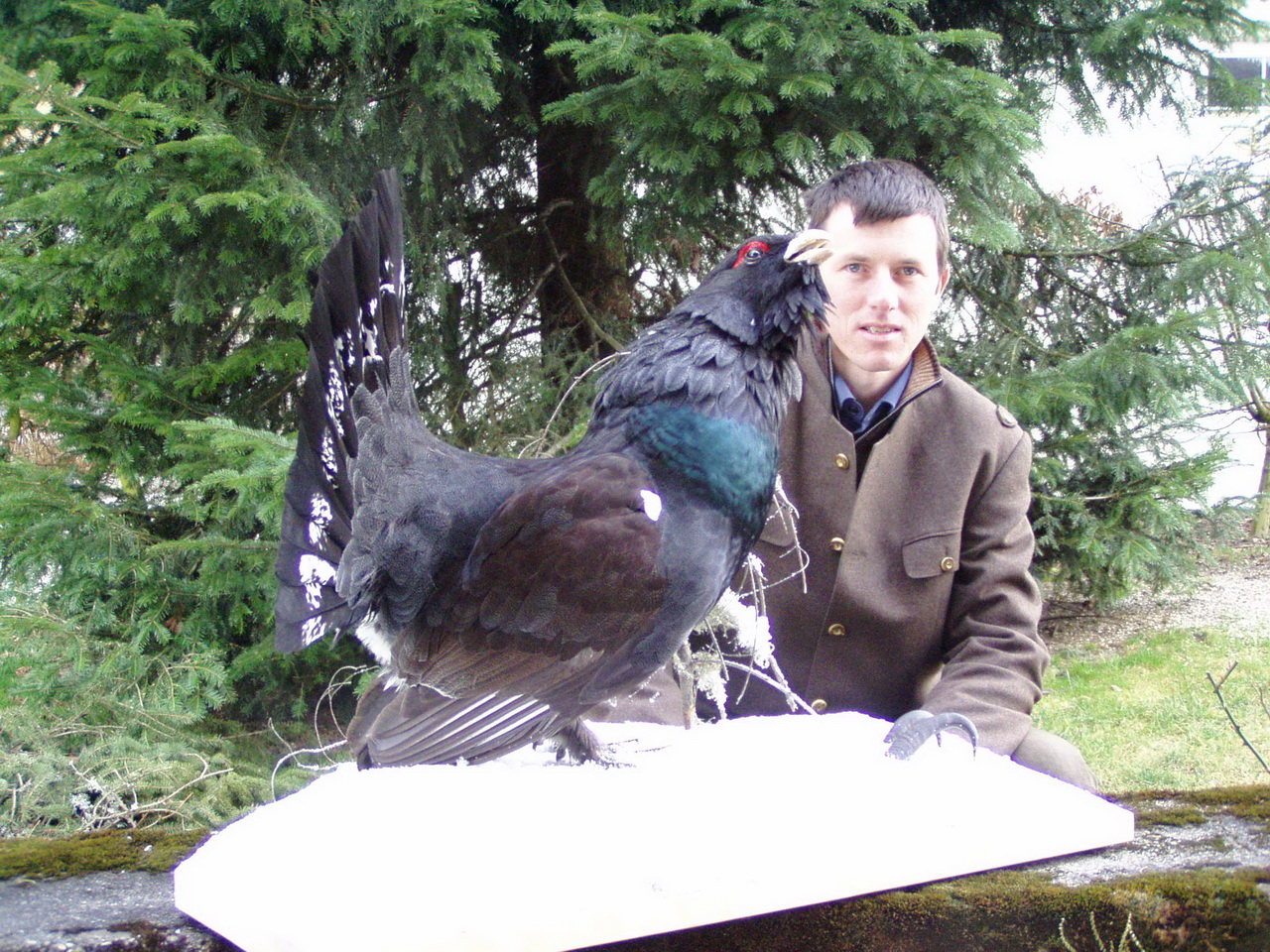 Zoom-In Auch er ist glücklich über seine Beute